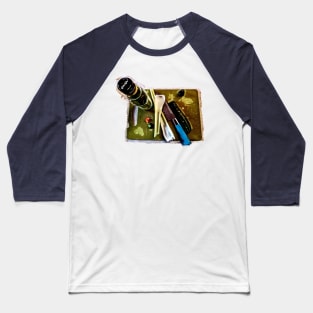 Chef and Knife digital art Baseball T-Shirt